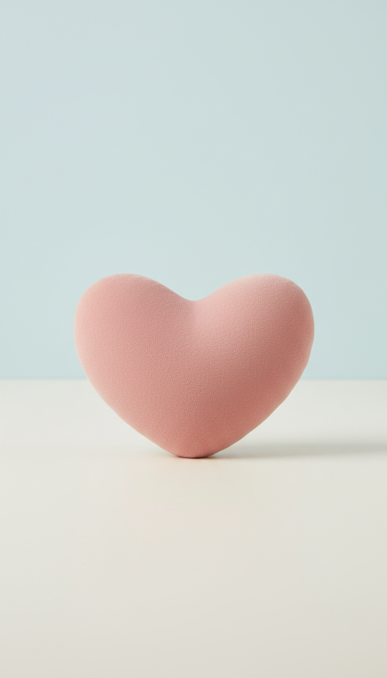 Juguete suave en forma de corazón