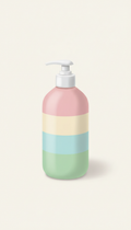 Champú ilustrado aroma pastel
