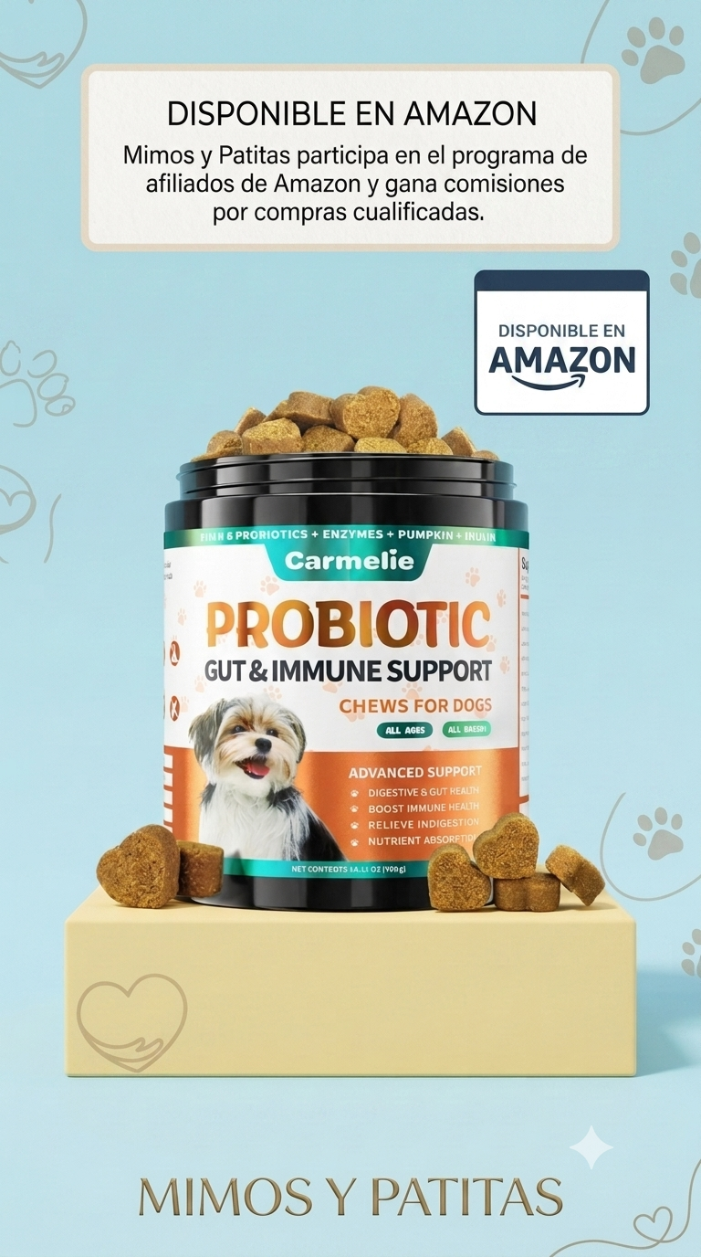 Probióticos para Perros con Prebióticos y Enzimas Digestivas (Pollo, 200 Masticables)