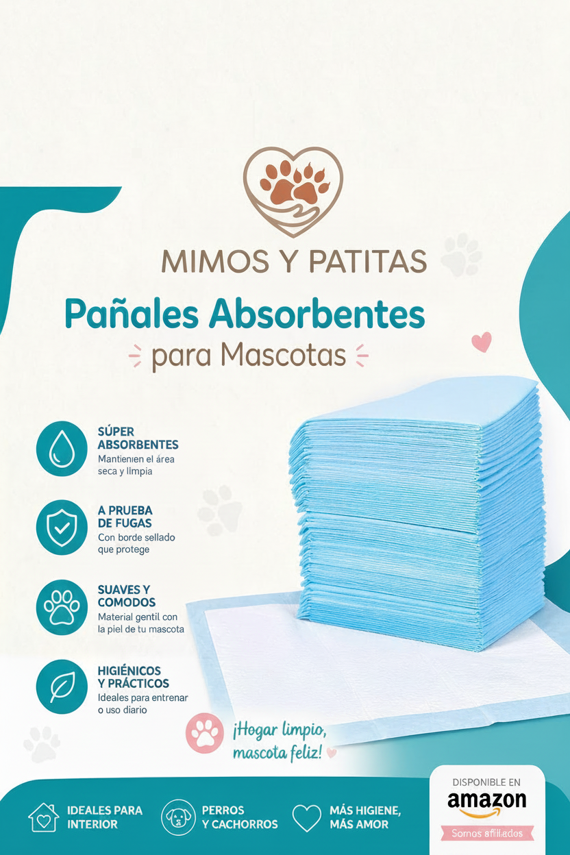 Amazon Basics Almohadillas para orinar para perros y cachorros, 100 unidades (22 x 22 pulgadas)